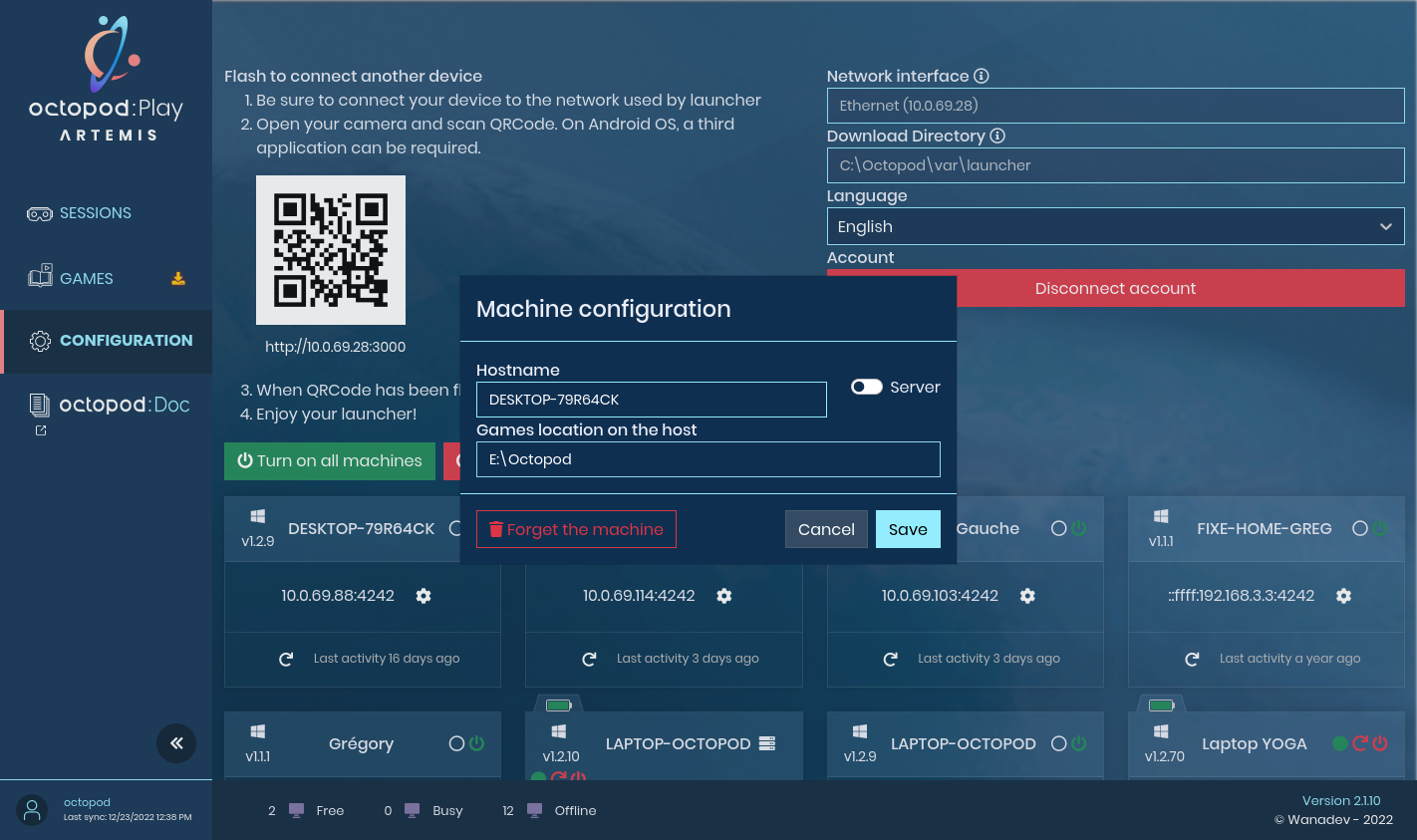 Mettre à jour les données du daemon avec le nouvel emplacement