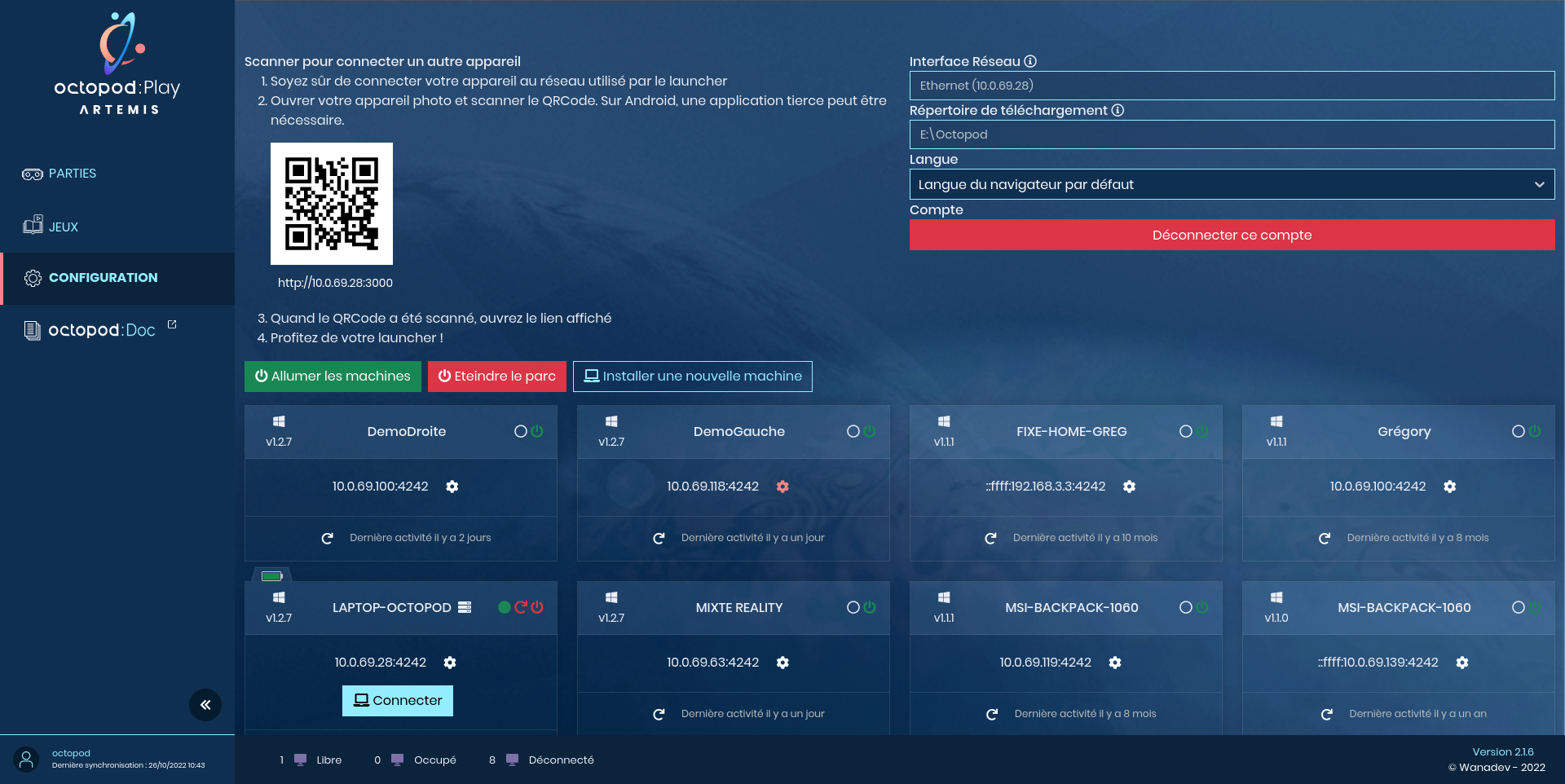 Allez dans l&#39;onglet &quot;Configuration&quot; de votre launcher